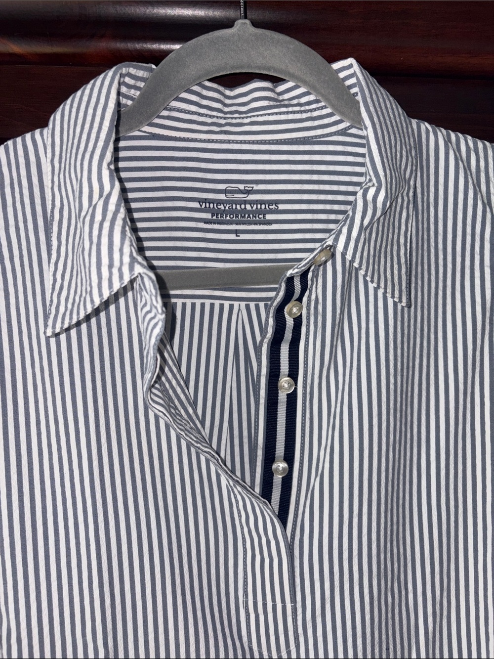 Vineyard Vines Blue and White Striped Sleeveless Coverup - Picture 2 of 7